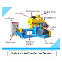 Floating Fish Feed Extruder Machine 300-350kg/h FY-DSP70