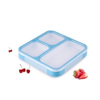 Square Design Ultrathin Lunch Box with 3-Compartment