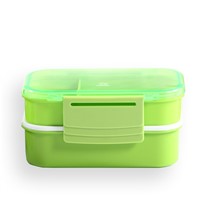 2-Layer Fashion Latch Buckle Business Bento Box Withn Cultery