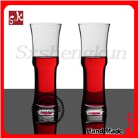 Promotional Gift Hand-Made 450ml Crystal Beer Glass with Decal Logo or Golden Decal