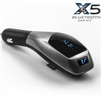Factory Price ABS Black V3.0 5V 2.1A USB Car MP3 Player X5 Bluetooth FM Transmitter