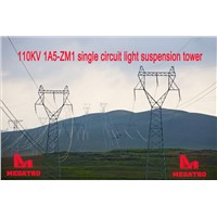 MEGATRO 110KV 1A5 ZM1 Single Circuit Light Suspension Tower