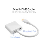 High Quality Mini HDMI to VGA Displayport Cable for Smartphone with Audio & Power Cable
