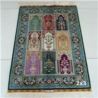 Four Season Garden Design Hand Knotted Persian Silk Rugs Carpets