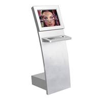 Slim Information Internet Kiosk with Infrared Touch Screen &amp;amp; Metal Keyboard