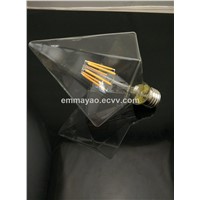 Pyramid Filament LED Bulb Dimmable Diamond LED Bulb E27 8W