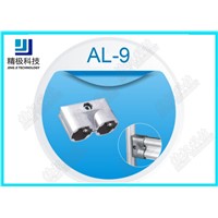 Parallel Double Aluminum Alloy Pipe Fitting Rectangle Oxide Sandblasting Jionts AL-9