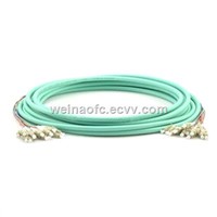 Fiber Optic Distribution Patch Cord Cable 12 Cores LC-LC OM3 10G