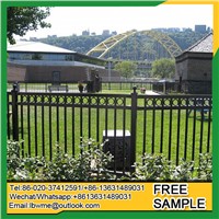 Europe Moscow Palisade Fence St. Petersburg Powder Coated Metal Fencing for Sportfield