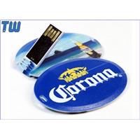 Oval Card USB Flashdrive USB Storage Smooth Side Soft Touch Color Printing