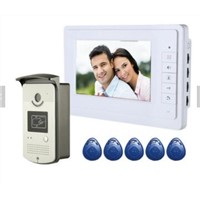 7 Inch TFT Touch Screen Video Door Phone with RFID Keyfobs Door Bell Camera