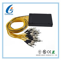 Low Insertion Loss Fiber Optic PLC Splitter 1260 - 1650nm Wavelength with Box 1x16