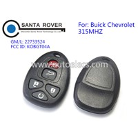 Good Use Car Keys for Buick Chevrolet 5 Button Remote Set KOBGT04A 315Mhz