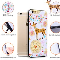 3D Embossing Design Soft TPU+PC Protect Cover for Cartoon Mobile Phone Cases for iPhone 7 /7plus