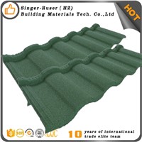 Chinese Wholesale Fireproof Stone Chips Coated Step Metal Roof Tile Aluminium Zinc Roofing Sheets Color Roof Design