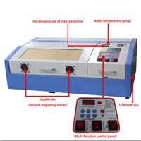 40W Desktop Small 300*200mm Rubber Stamp/Wood/Acrylic/Bamboo/Laser Engraving Cutting Machine/Engraver Cutter FD-K40