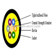 Optical Cable Outdoor Tactical Cable 6 Cores Singlemode Multimode without Steel Strength Member