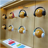 Fashion Design Customized Wall Wood Headphone Showcase for Apple Store Experience