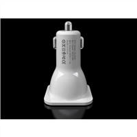 5V/2100mA USB Dual Port Car Chargers for Tablet PC, CE, FCC, RoHS Directive-Compliant