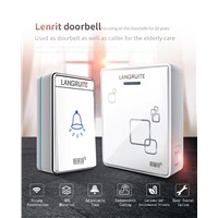 Wireless Doorbell ABS Material Adjustable Tune Independent Coding