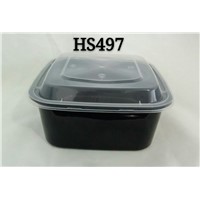 Square 1000ml Thicken Disposable PP Plastic Microwaveable Food Packing Box with Inner Tray