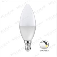 WELLMAX Dimmable LED Candle Bulb