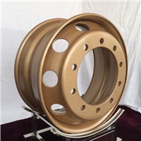 22.5x6.75 Gold Tubeless Steel Wheel Rim for Truck Tyre 9R22.5, 255/70R22.5