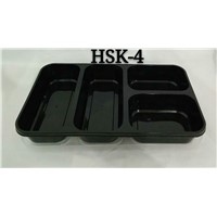 Rectangle Korean Four Compartments Disposable PP Plastic Microwave Safe Food Container