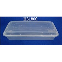 Rectangle Fish Box 1800mL Disposable PP Plastic Microwave Safe Dinnerware with Inner Tray