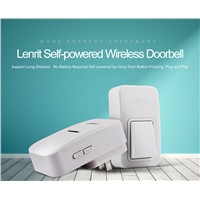 Wireless Doorbell No Battery 3 Levels Adjustable 38 Tunes ABS Flame Retardant Material