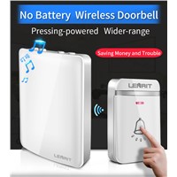 Wireless Doorbell No Battery 4 Level Adjustable 48 Tunes Waterproof