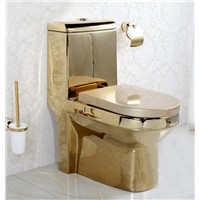 Bathroom Ceramic Sanitary Ware Gold-Plated Toilet KD-03GP1