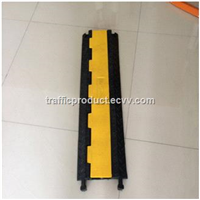 CE Certificated 1000*250*50mm 2 Channels Cable Protector Reflective Rubber Speed Hump, Cable Ramp