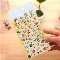 Diary Decoration Animal Cute Puffy 3D Stickers