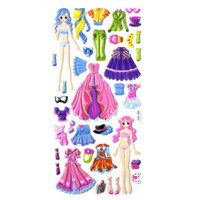 Dress up Girls Puffy Stickers with DIY Sets