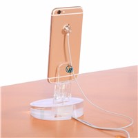 Factory Price High Quality Transparent Circular Acrylic Mobile Phone Display Stand for Iphone7 Experience