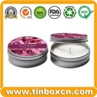 Round Candle Tin Box, Everyday Tin, Travel Tin Can (BR1306)