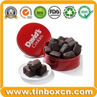 Chocolate Tin, Chocolate Box, Chocolate Tin Can, Round Food Tin Box (BR1515)