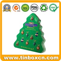 Christmas Tin, Xmas Tin Box, Tin Can, Christmas Gift Tin Box (BR049)