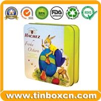 Square Chocolate Tin Box, Tin Container, Metal Tin Can (BR330)