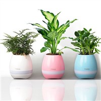 New Promotional Bluetooth Speaker Music Flower Pot with LED Light