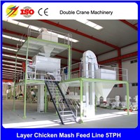China Poultry Powder Feed Production Line 5t/h for Chicken Cattle Pig
