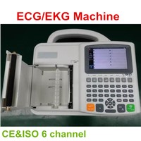 ISO&CE 5.7in Six Channel ECG/EKG 12 Lead, Electrocardiograph, Hot Sale 6 Channel ECG Machine