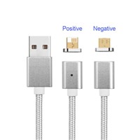 Double Side Android Magnet Cable Nylon Magnetic Cable Micro USB for Mobile Phone