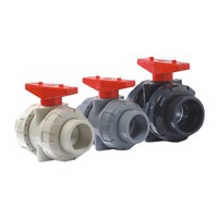 Manual Pneumatic Motorized Actuated Double Union PVC Ball Valve