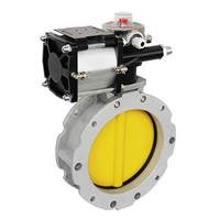 Pneumatic Flanged Powder Butterfly Valve for Cement Application