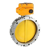 Motorized Powder Butterfly Valve Double Flange for Cement