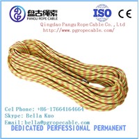 Outdoor 10 Mm Colorful Rock Mountain Nylon Static Climbing Rope