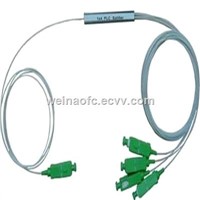 Mini-Module PLC Optic Fiber Splitter 1X4 SM Coupler with SC/APC Connector 0.9mm In/Out Cable