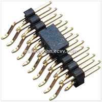 BB02-TH 2.54mm 0.1" Pin Header Terminal Strip Dual Row Right Angle SMT 4 to 60 Contacts